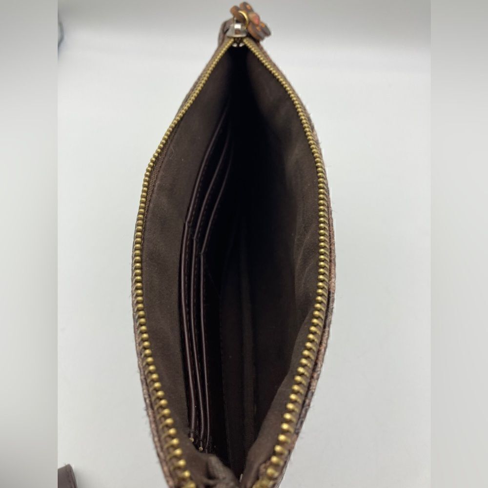 Ellen Tracy Python Wristlet Brown/Chocolate Color - Picture 5 of 9